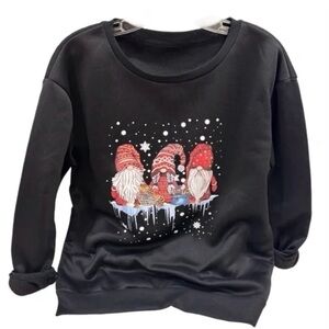 Festive Christmas Gnome Sweatshirt Women's